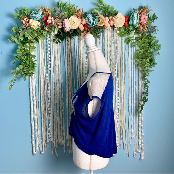 Victoria’s Secret PINK Sequin Crop Tee Small - Picture 3 of 5